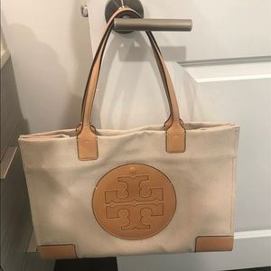 Tory Burch Ella Canvas Large tote new
